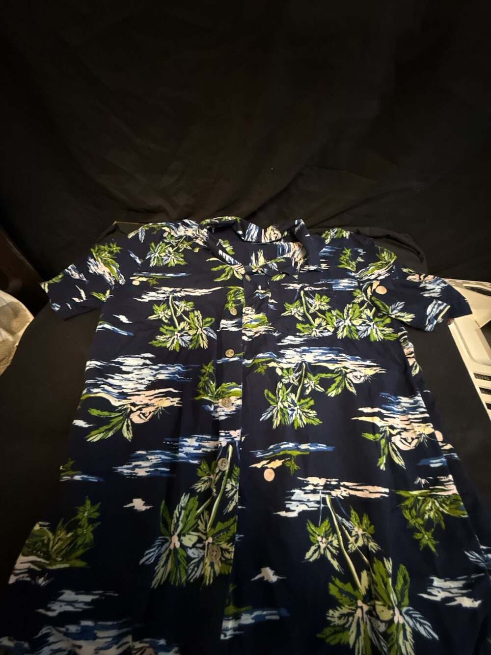 George Men's Camp Shirt - Lightweight Rayon - Short Sleeve - Hawaiian Print